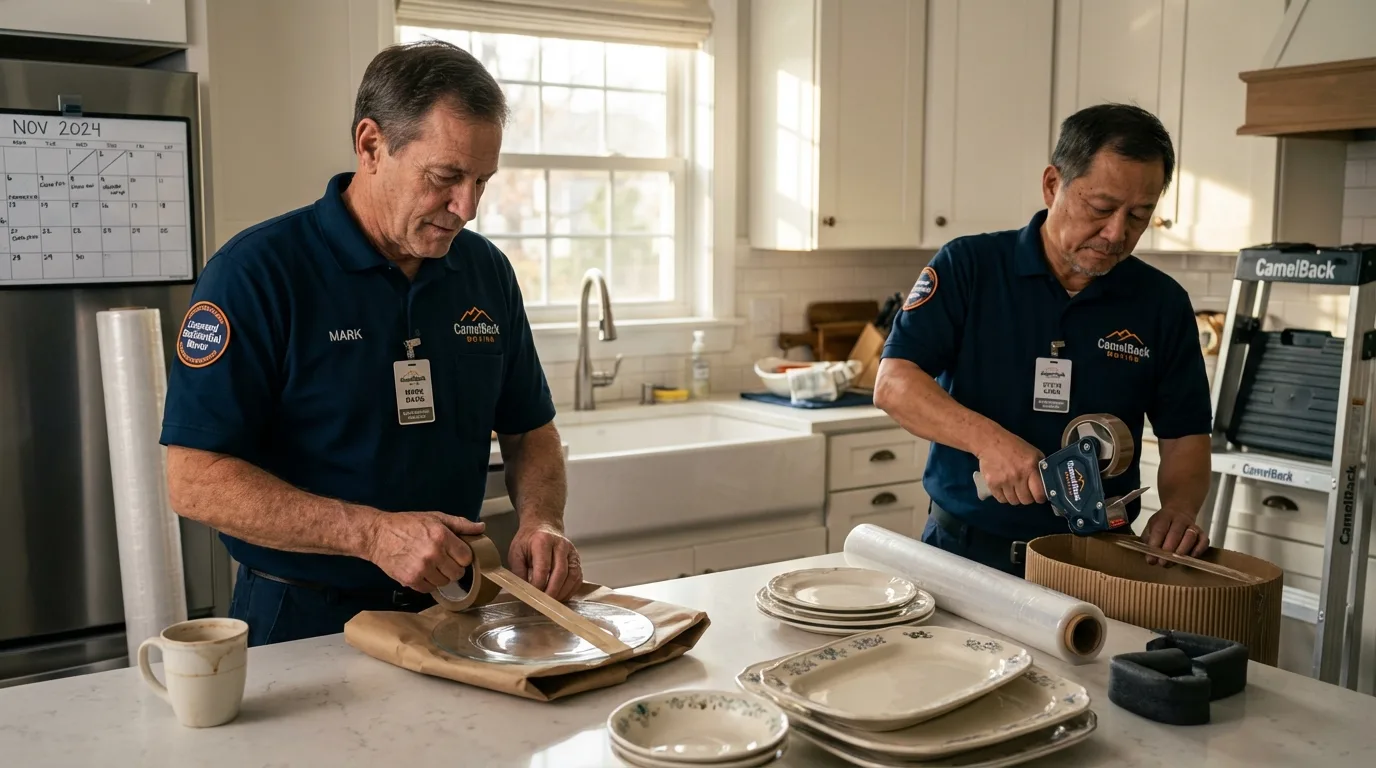 Professional crew packing kitchen dishware in Demopolis, AL